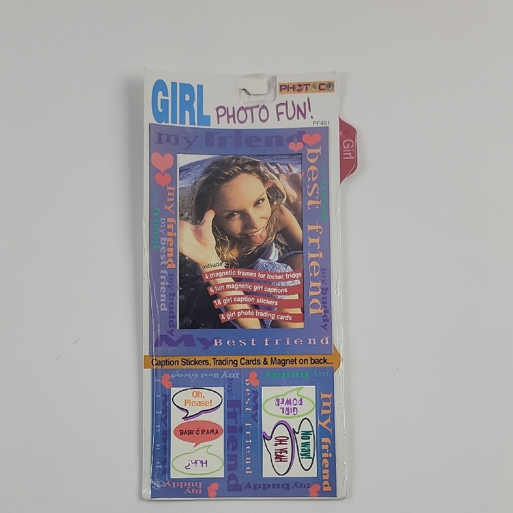 Girl Photo Fun Kit with Stickers and Frames Locker School Desk Decor Y2k